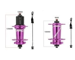 Hassns Pro 7 Mor Ön + Arka Bisiklet Jant Göbek Seti