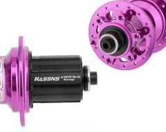 Hassns Pro 7 Mor Ön + Arka Bisiklet Jant Göbek Seti