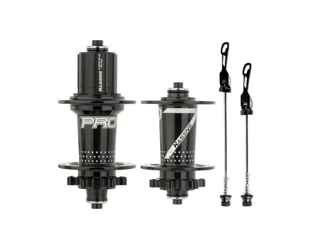 Hassns Pro 7 Siyah Ön + Arka Bisiklet Jant Göbek Seti