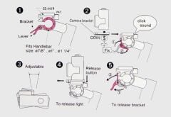 İlumenox SS-H24 Bisiklet İçin Fotoğraf Makinesi Kamera Bağlama Ap