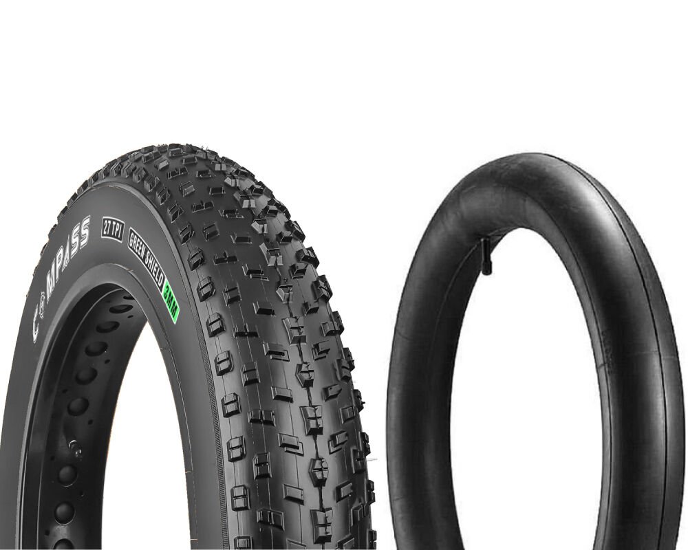Compass 20x4.00 3mm Zırhlı 1 İç+1 Dış Fat Bike Lastik Seti