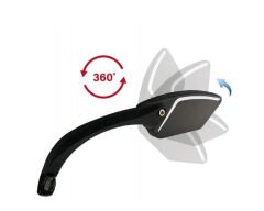 Meachow ME-002SR Sağ Bisiklet Aynası Kelepçe Montaj Gümüş Lens