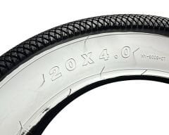 Coolride 20x4.00 3mm Zırhlı Fat Bike Beyaz Yanak Bisiklet Dış Lastik