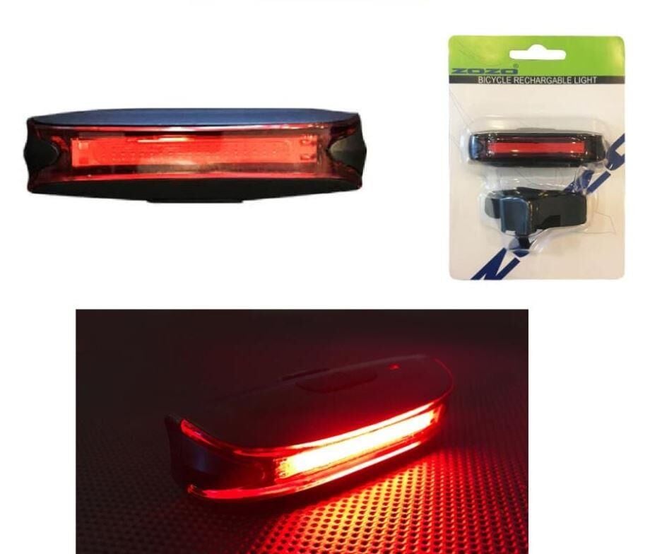 Zozo Usb Şarjlı 65 Lümen Led Güçlü Arka Stop