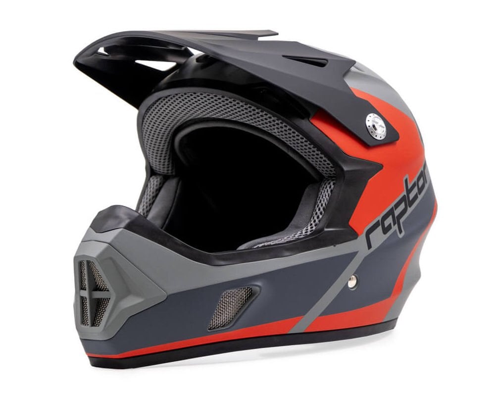 Raptor Full Face Bisiklet Kaskı Onyx XL Beden Gri
