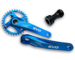 Evo Pioneer 34T Mavi Hollowtech Göbek Tek Yaprak Aynakol