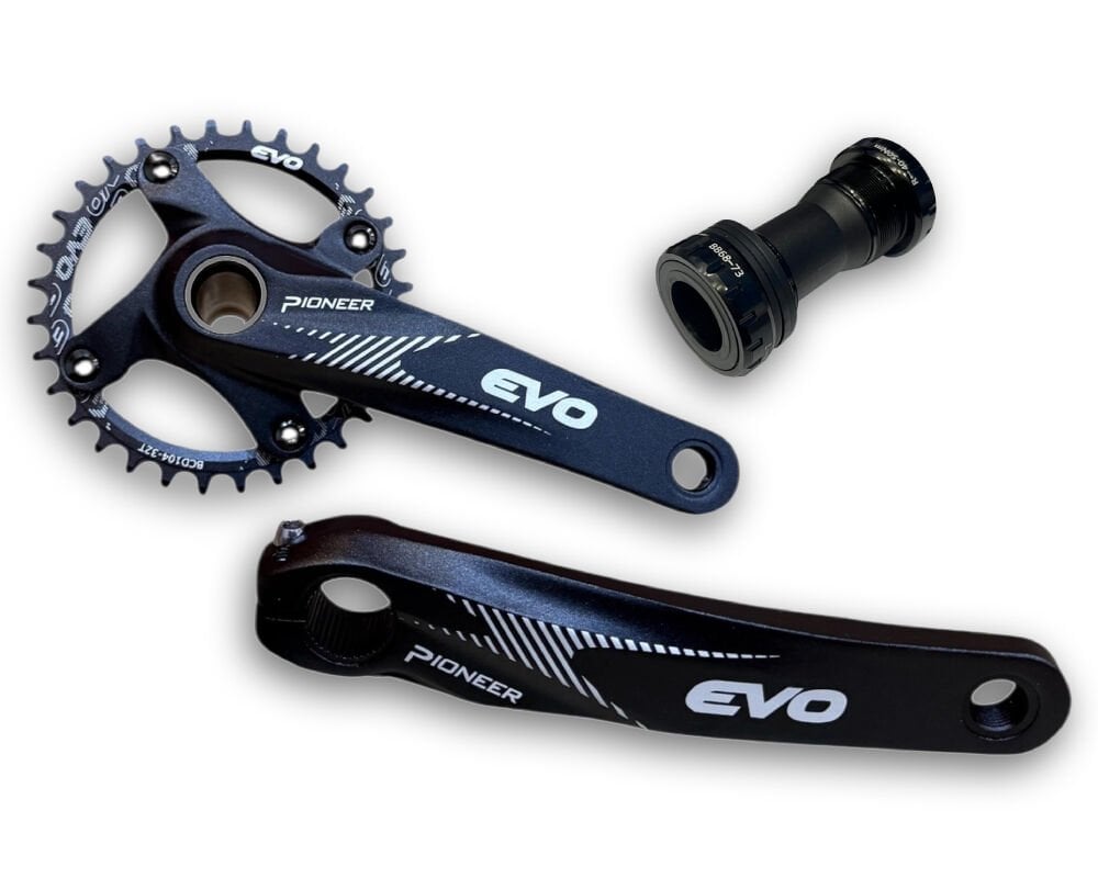 Evo Pioneer 34T Siyah Hollowtech Göbek Tek Yaprak Aynakol