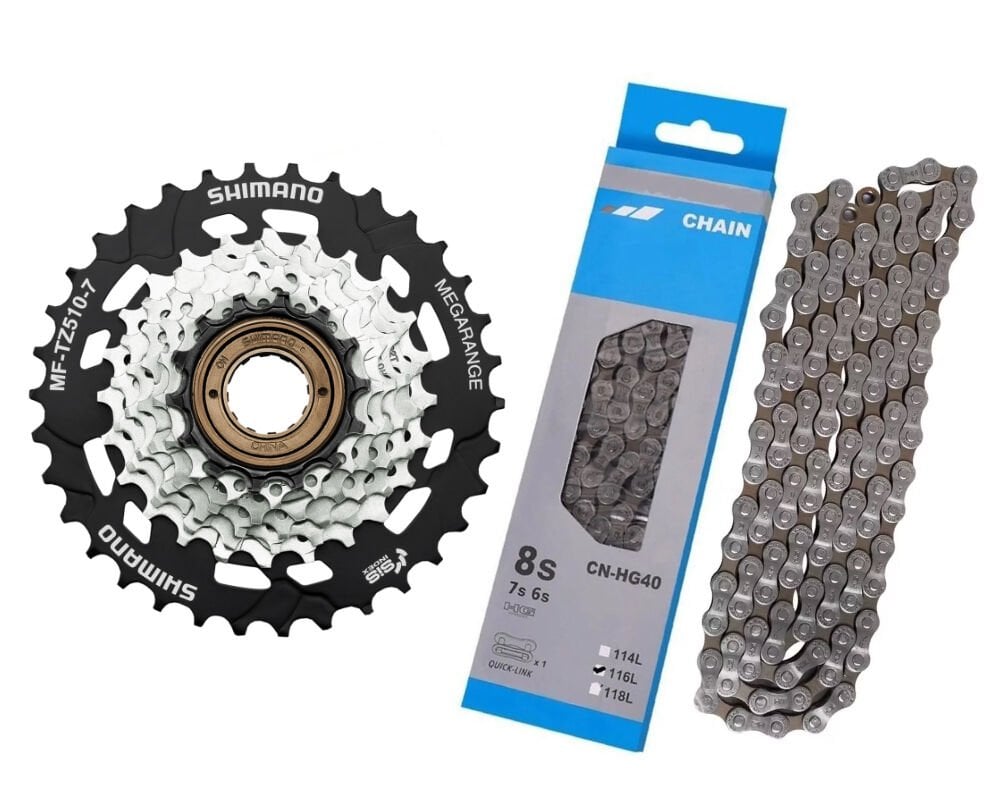 Shimano HG40 Zincir + TZ510 Ruble 7li Bisiklet Vites Seti