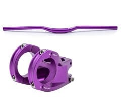 Raptor Mor MTB Açılı Riser Bisiklet Gidon + Boğaz Seti