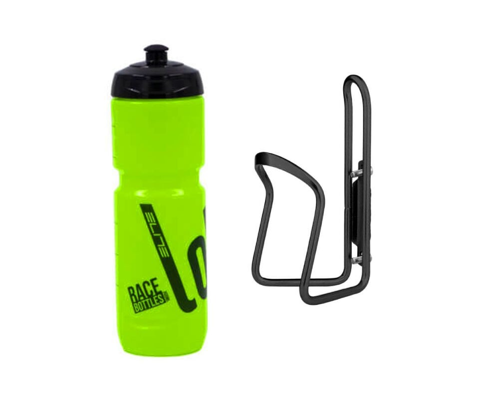 Elite Super Loli 800ml Bisiklet Matara Kafes Seti Neon Yeşil