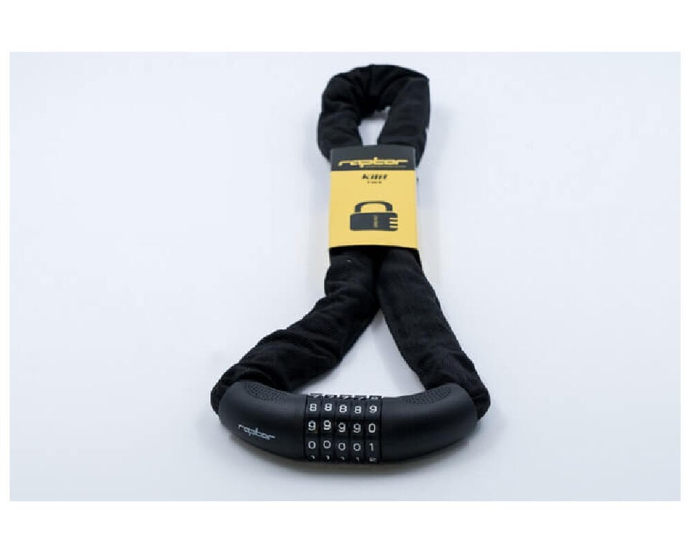 Raptor 6x900mm Şifreli Zincir Bisiklet Kilidi