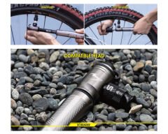 Moon Aiolos Dual Co2 Adaptörlü 160psi Bisiklet Pompası