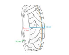 Xuan Cheng 70/60-7.5 Tubeless Elektrikli Scooter Dış Lastik