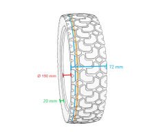 Xuan Cheng Dişli 70/60-7.5 Tubeless Elektrikli Scooter Dış Lastik