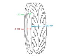 Xuan Cheng 60/65-6.9 Tubeless Elektrikli Scooter Lastik