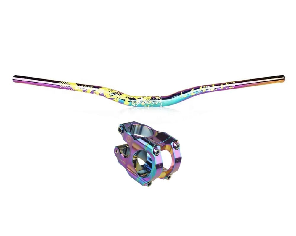 Lunje Rainbow Sarı Alüminyum 780mm Bisiklet Gidon Boğaz Seti