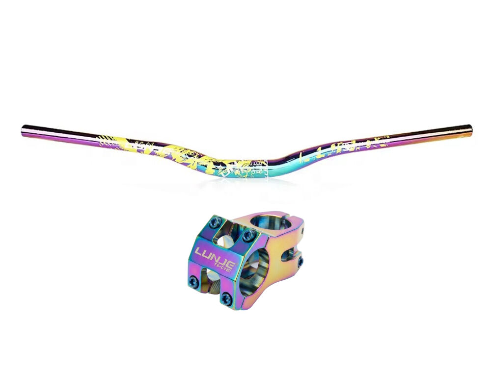 Lunje Rainbow Sarı Alüminyum 780mm Bisiklet Gidon Boğaz Seti