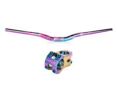 Lunje Rainbow Pembe Alüminyum 780mm Bisiklet Gidon Boğaz Seti