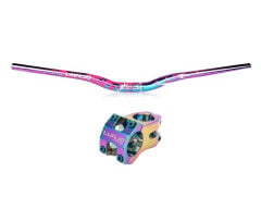 Lunje Rainbow Pembe Alüminyum 780mm Bisiklet Gidon Boğaz Seti