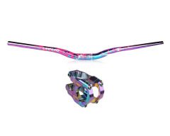 Lunje Rainbow Pembe Alüminyum 780mm Bisiklet Gidon Boğaz Seti