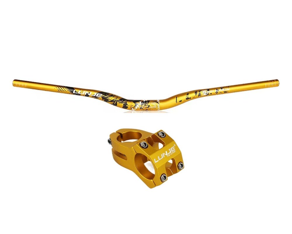 Lunje Gold Alüminyum 780mm Bisiklet Gidon Boğaz Seti