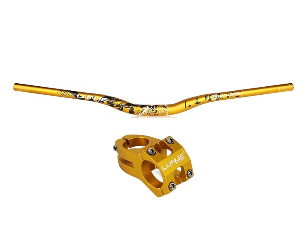 Lunje Gold Alüminyum 780mm Bisiklet Gidon Boğaz Seti