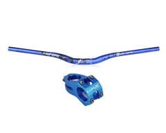 Lunje Mavi Alüminyum 780mm Bisiklet Gidon Boğaz Seti