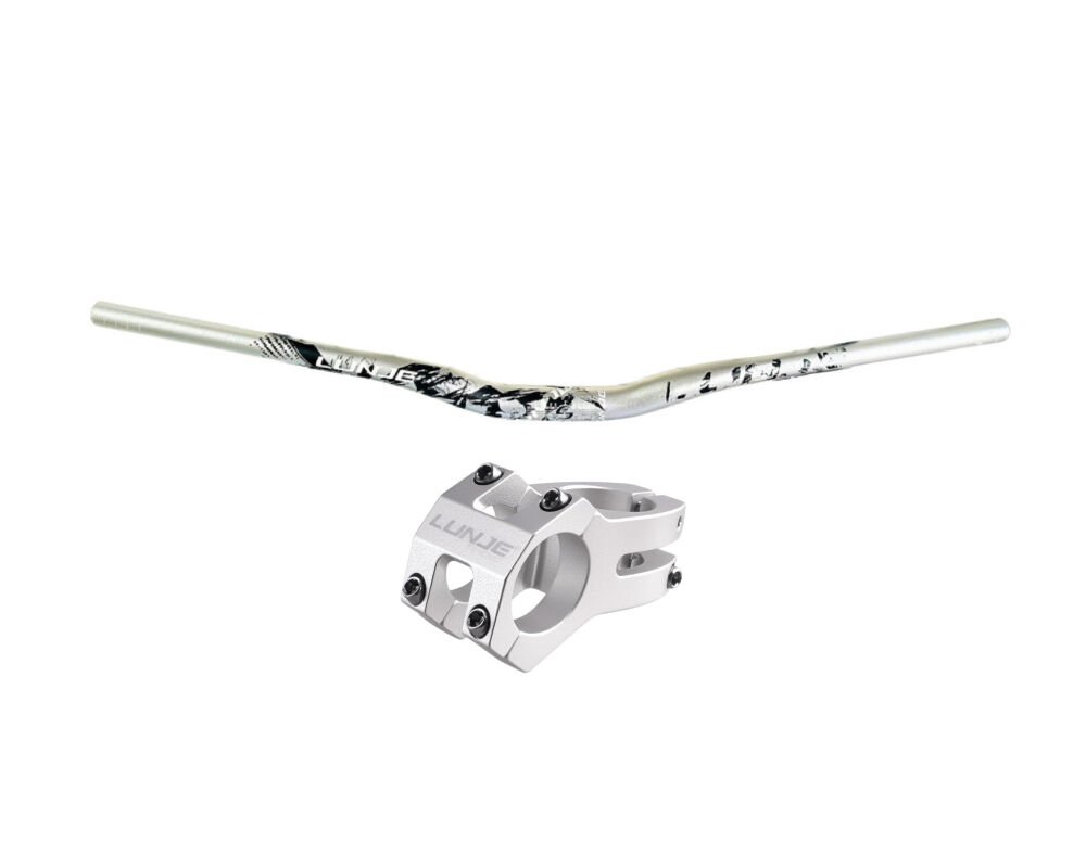 Lunje Gümüş Alüminyum 780mm Bisiklet Gidon Boğaz Seti