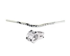 Lunje Gümüş Alüminyum 780mm Bisiklet Gidon Boğaz Seti