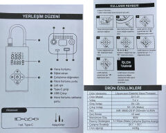 Raptor D17-01 Şarjlı Bisiklet Motosiklet Otomobil Pompası