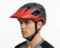 Asistan KS-30 M 55-58cm Titanyum Kırmızı Bisiklet Kaskı