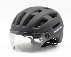 Asistan KS-28 Vizörlü Mat Gri S 53-55cm Bisiklet Kaskı