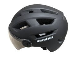 Asistan KS-28 Vizörlü Mat Gri S 53-55cm Bisiklet Kaskı