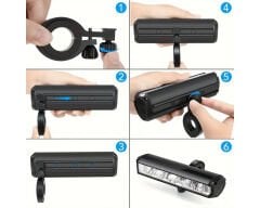 Asia MX 610 900lm USB Şarjlı Bisiklet Ön Far Aydınlatma