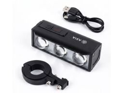 Asia MX 700 1000lm USB Şarjlı Bisiklet Ön Far Aydınlatma