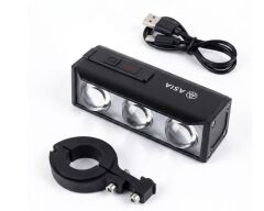 Asia MX 700 1000lm USB Şarjlı Bisiklet Ön Far Aydınlatma