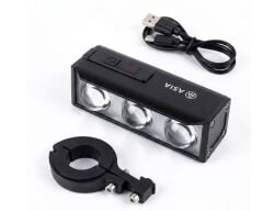 Asia MX 700 1000lm USB Şarjlı Bisiklet Ön Far Aydınlatma