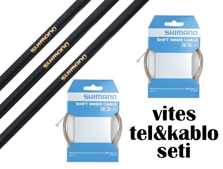 Shimano Vites Teli ve Shimano Kablo Set Takım Orijinal