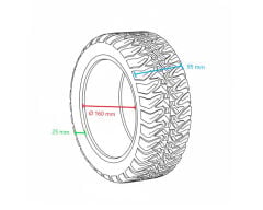 Xuan Cheng 85/65-6.5 Elektrikli Scooter Tubeless Dubleks Lastik F-403