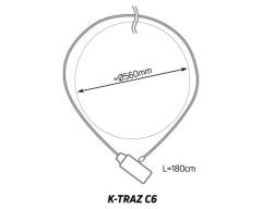 Zefal K-Traz C6 Anahtarlı 12mm Bisiklet Kilidi