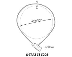 Zefal K-Traz C6 Şifreli 12mm Bisiklet Kilidi