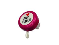 Plus I Love My Bike Metal Sağlam Bisiklet Zili Pembe
