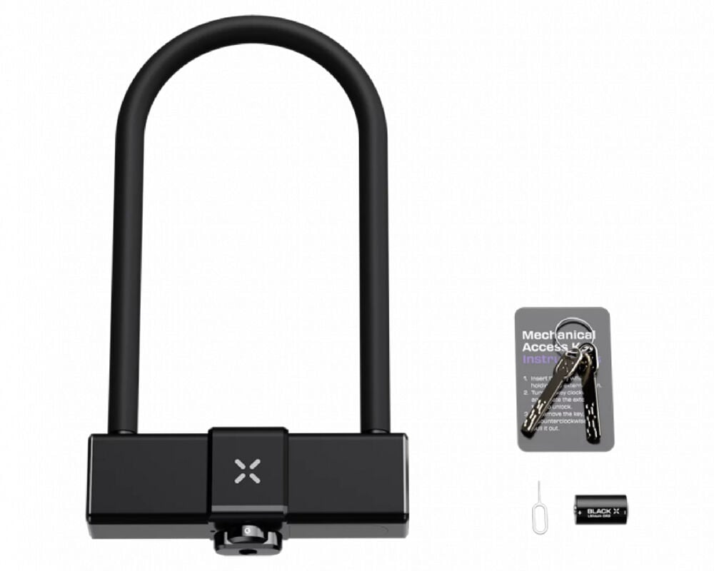 Black X Titan Smart Shackle Bluetoothlu U Bisiklet Kilidi