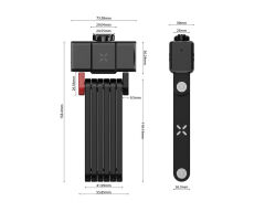 Black X Titan Smart Folding Bluetoothlu Bisiklet Kilidi