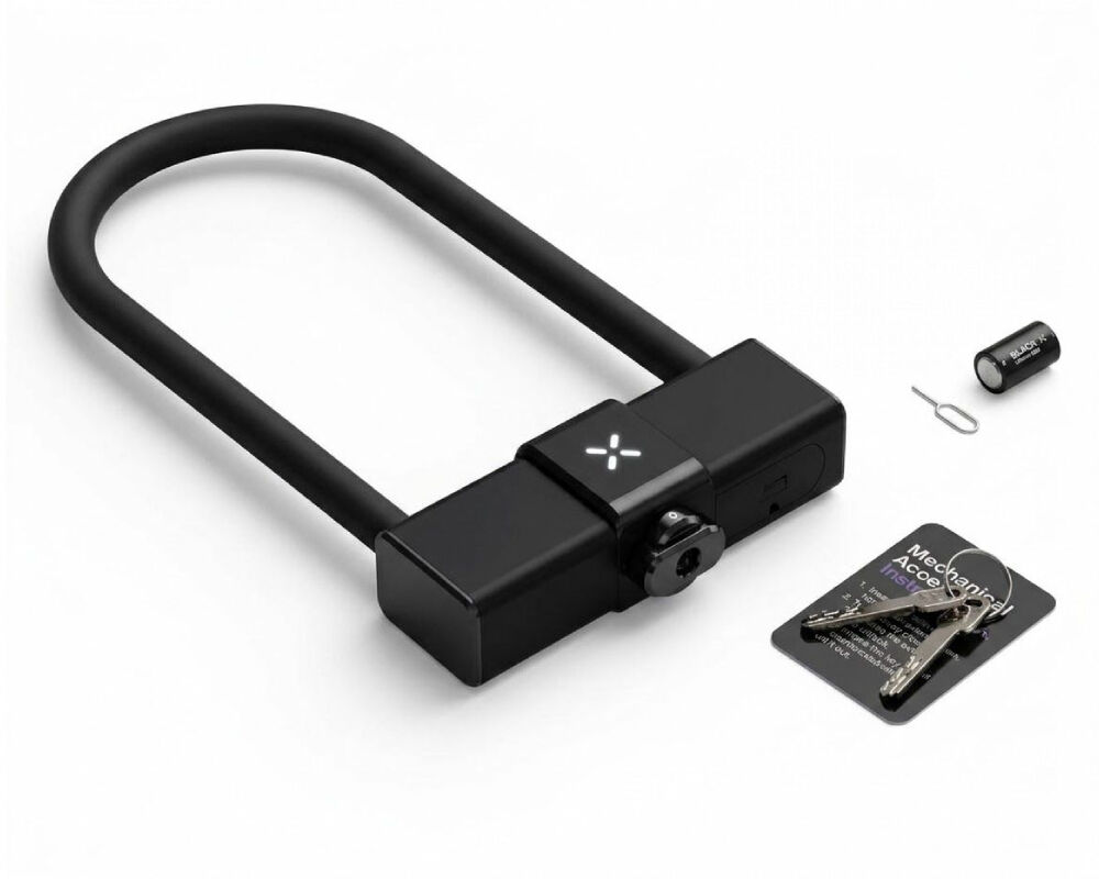 Black X Titan Smart Shackle LS Bluetoothlu U Bisiklet Kilidi