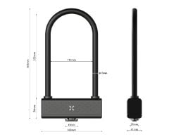 Black X Titan Smart Rock Solid Bluetoothlu U Bisiklet Kilidi