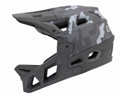 İmpact Stroke Gri Kamuflaj 55-58cm M Fullface Bisiklet Kaskı