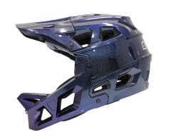 İmpact Stroke Mavi Mor Sedefli 51-54cm S Fullface Bisiklet Kaskı