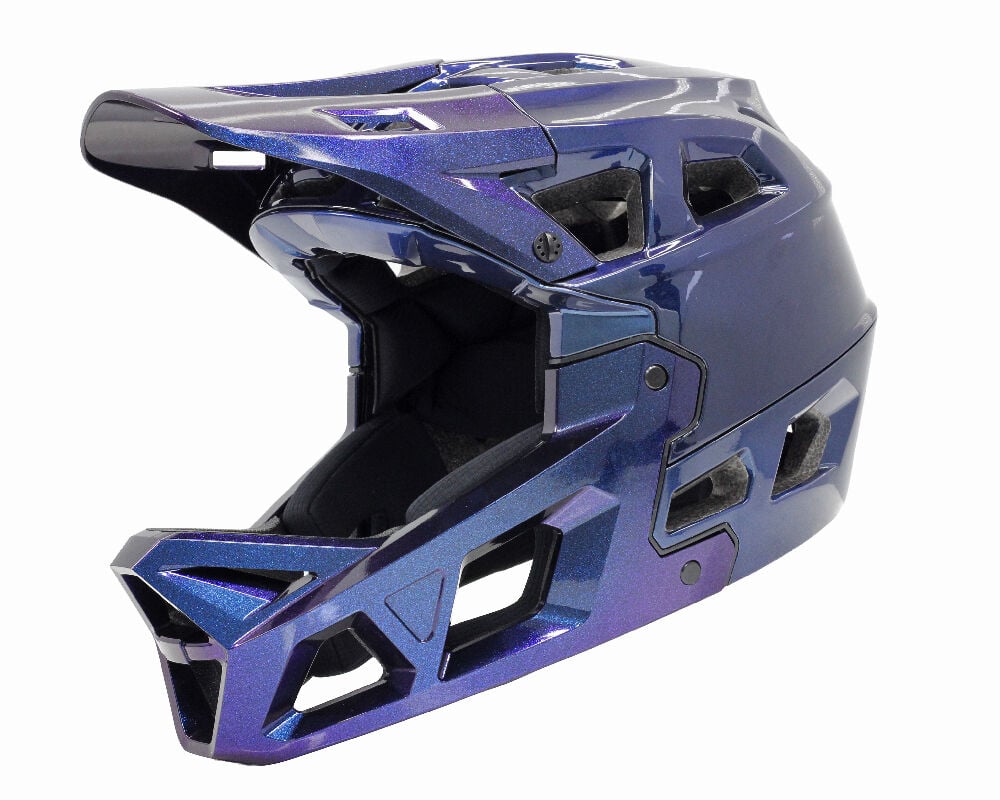 İmpact Stroke Mavi Mor Sefefli 59-61cm L Fullface Bisiklet Kaskı