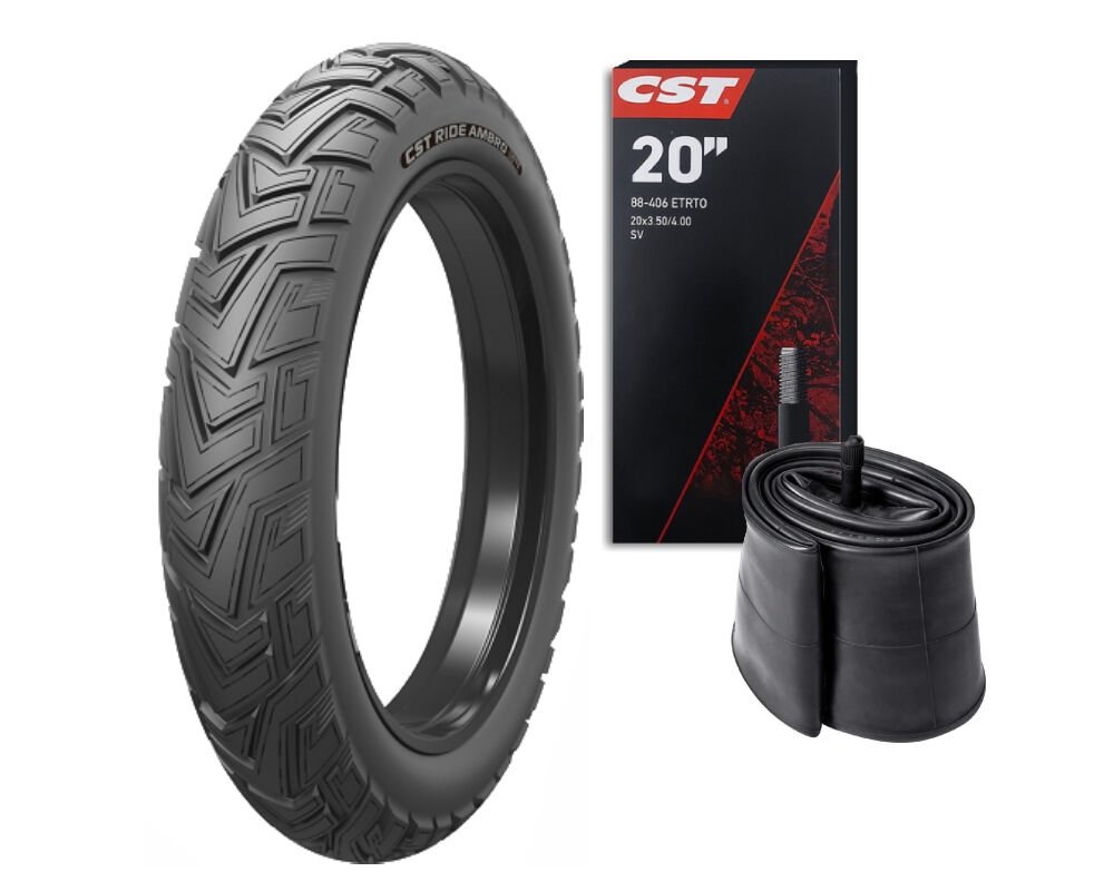 Cst 20x4.00 Siyah Ambro Zırhlı Fat Bike Bisiklet Lastik Seti